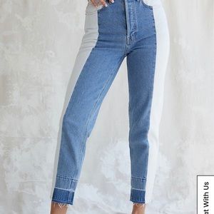 Pacsun Two Tone Ultra High Waisted Jeans